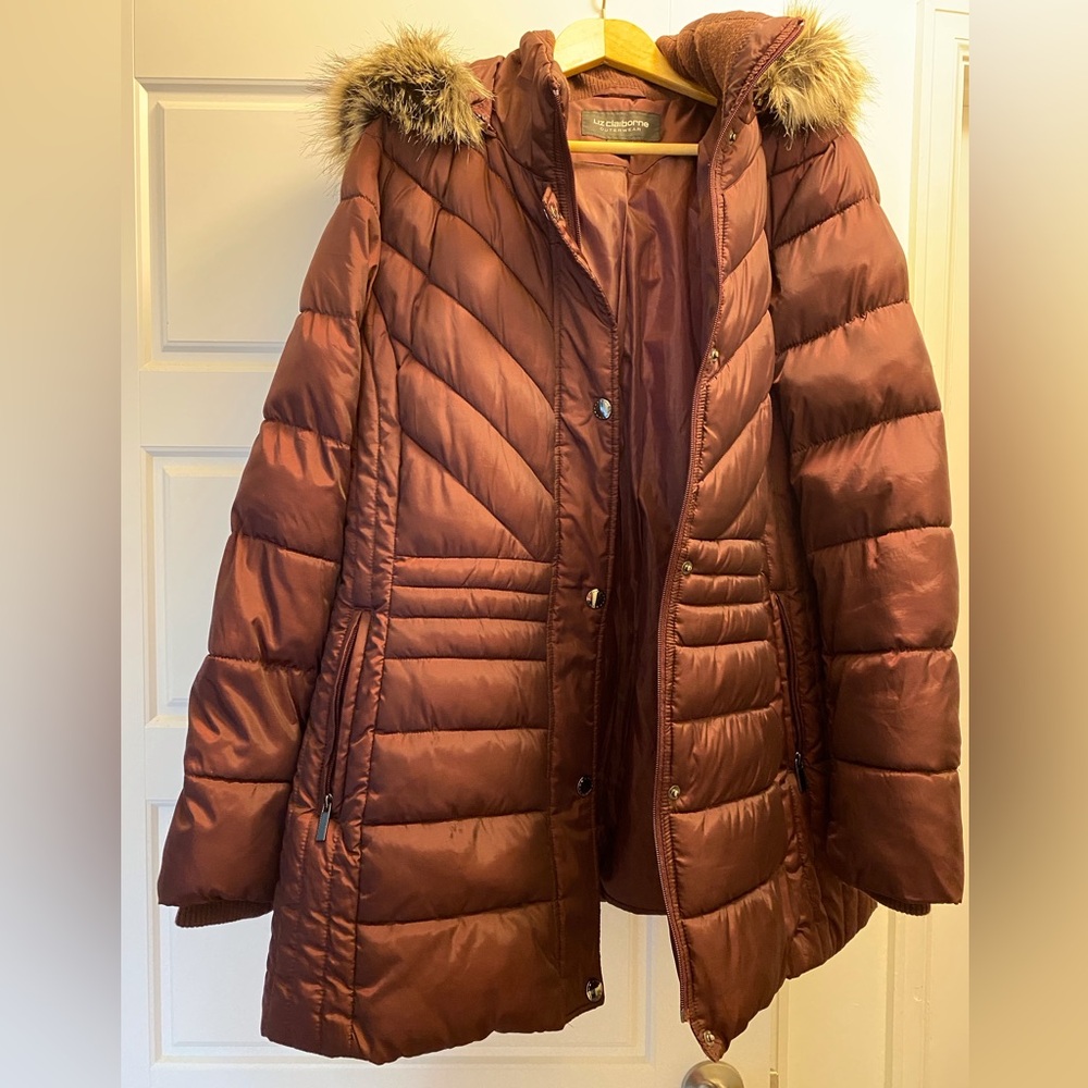 Liz Claiborne quilted winter jacket, size XL